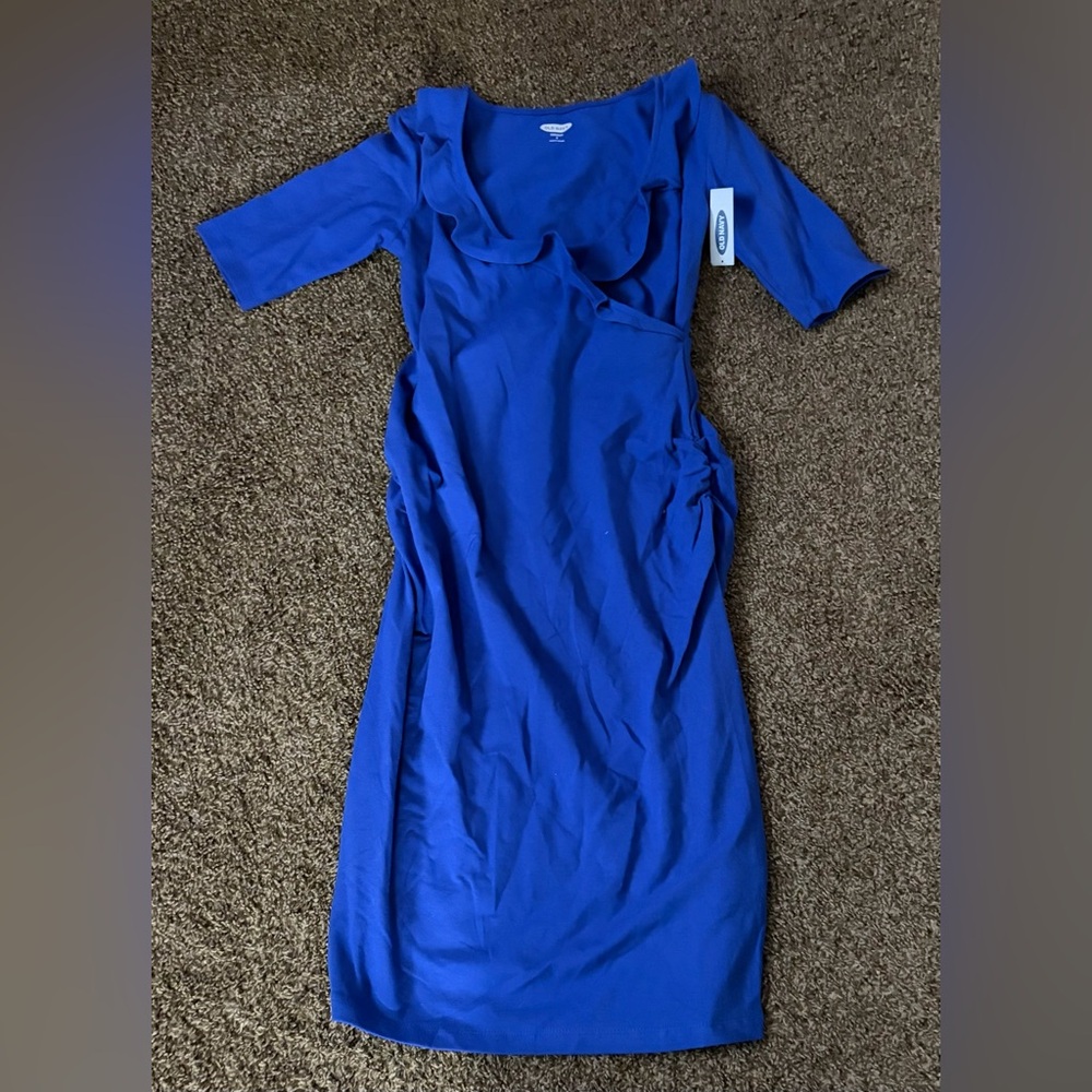 Blue Midi Dress Maternity
